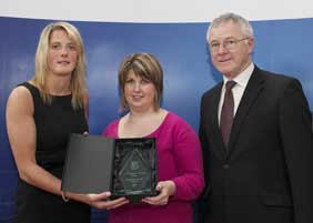 Sports Award to Caitriona Kelleher for Soccer. Photo by Neil Danton, News Digital.